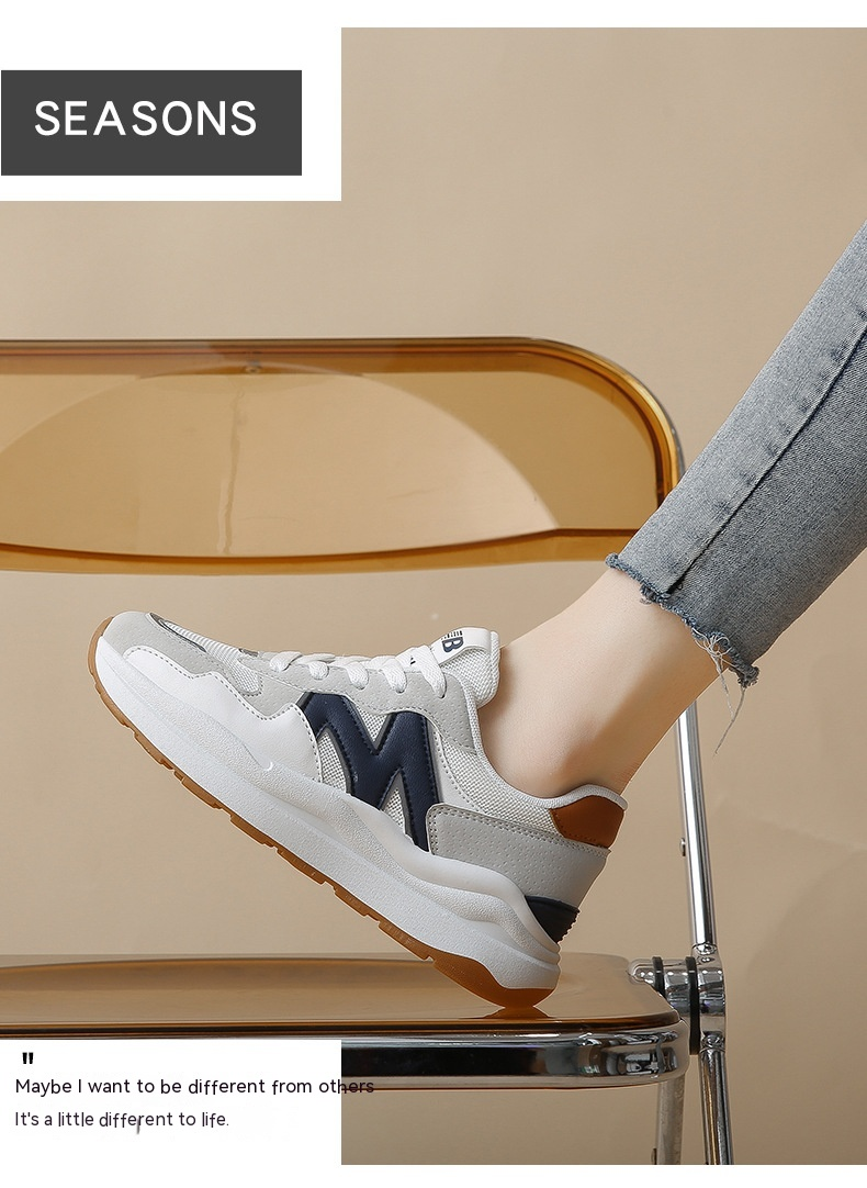 Pantofi sport și de alergare Forrest Gump cu talpă groasă, versiunea coreeană, primăvara/vara 2024, pentru studente, pantofi de zi cu zi pentru tătici_voghion.com