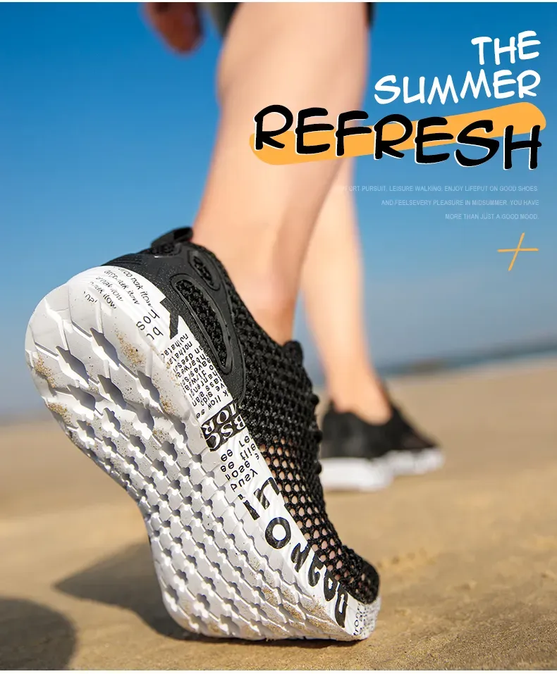 Aqua Breathable Trekking Beach Hot Quick Drying Outdoor Fishing Wading Shoes Water Sneakers Men Lace Up_voghion.com