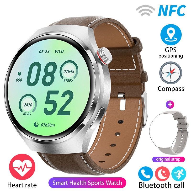 new Arrival Cross-border Hot-Selling Sports GT4PRO Round Screen Bluetooth Call Waterproof Smart Watch Voice Assistant_voghion.com