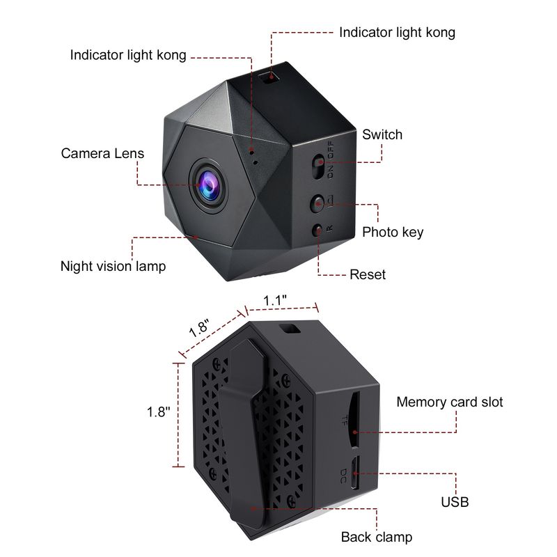 Indoor Intelligent Remote Wireless Monitoring Camera, Household Infrared Night Vision Monitoring, Two-way Voice_voghion.com