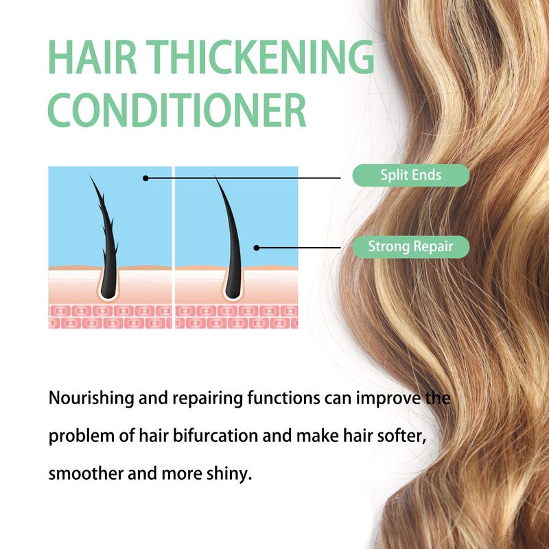 Balsamo Hoegoa al rosmarino per idratazione profonda, riparazione, stiratura, colorazione, capelli secchi e ribelli con trattamento Split Tail._voghion.com