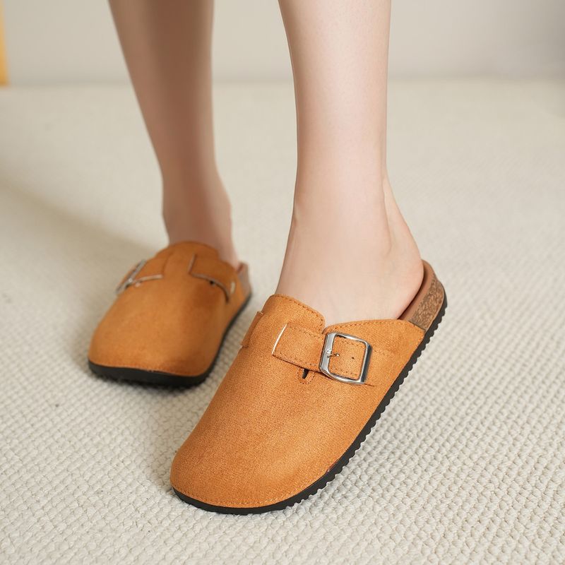 Lge Size New Cool Slippers With Toe Caps Women's Summer Fashion We, Flat Bottomed Half Drag Casual Shoes For_voghion.com