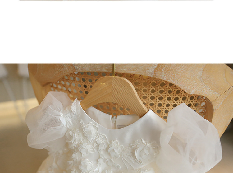 Robe de demoiselle d'honneur de mariage pour bébé de princesse taille haute de première année de style occidental, version coréenne, jupe moelleuse_voghion.com