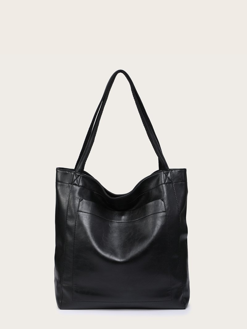 Pocket Women's Soft Handheld One Shoulder Oil and Wax Leather Large Capacity Fashion New Tote Bag_voghion.com