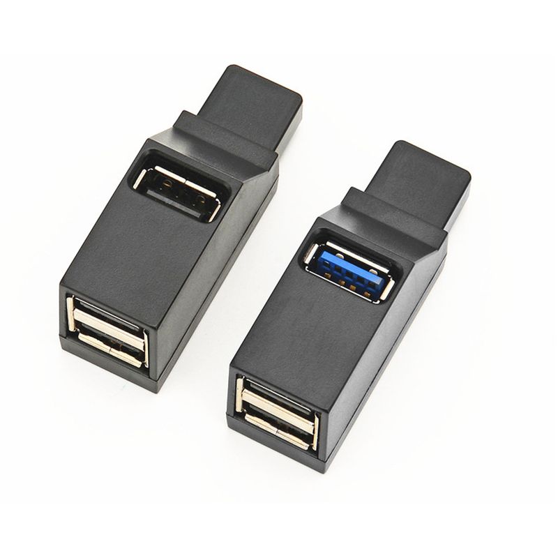 3.0 HUB Adapter Extender Mini Splitter Box 1 To 3 Ports High Speed USB 2.0 For PC Laptop USB Flash Drive Card Reader_voghion.com