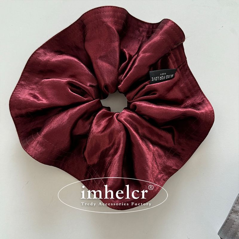 Anello per capelli giapponese e coreano Ins, grande, tinta unita, morbido, in raso, per intestino crasso, alla moda e semplice, con corda per capelli a sfera bassa e temperamento di alta qualità._voghion.com