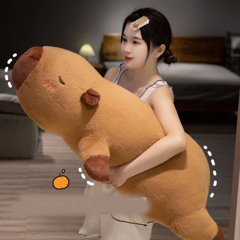 Plush Capybara Adorable Doll Soft Toy Cozy Pillow For Relaxing Home At Comfort_voghion.com