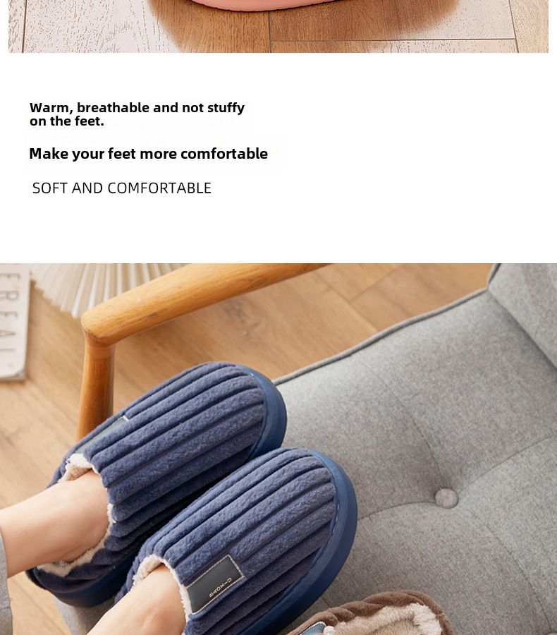 Plus con sensazione di merda da uomo fondo spesso casa antiscivolo autunno e inverno taglie forti extra large termico peluche_voghion.com