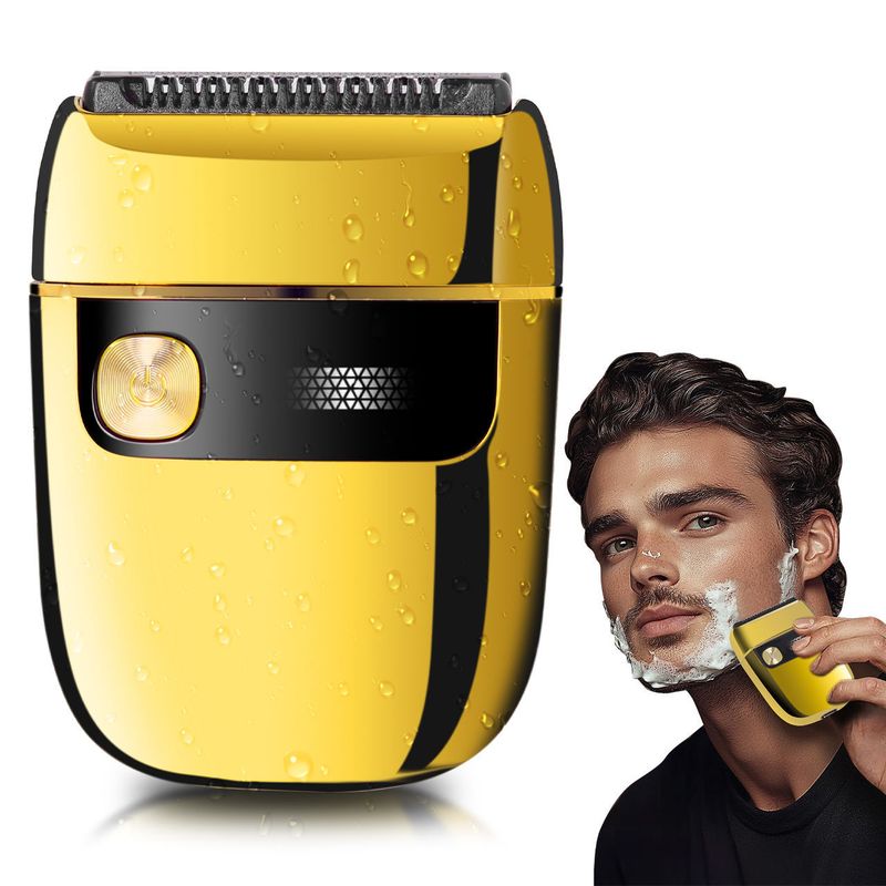 Metal Reciprocating Shaver - Dual Blades Mini Full Body Washable Magnetic Head_voghion.com