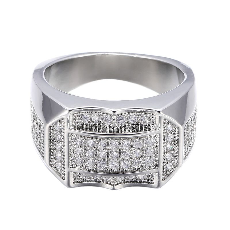 Anello da uomo con diamanti incastonati a mano Zhenrong_voghion.com