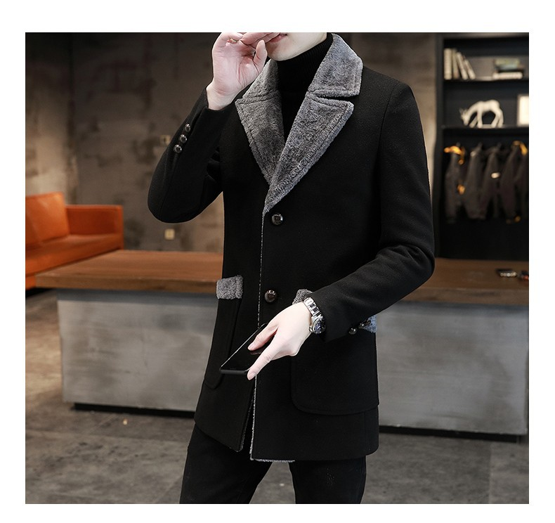 Japanese And Korean Style 22 Autumn Winter New Men's Shearling Coat Small Blazer_voghion.com