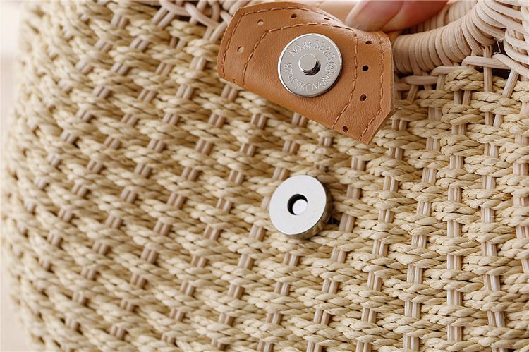 Neue modische Muschelhandtasche, personalisierte und süße Rattan-Gewebte Tasche, Grasgewebte Tasche, Gewebte Damentasche, Freizeittasche, Strandtasche_voghion.com
