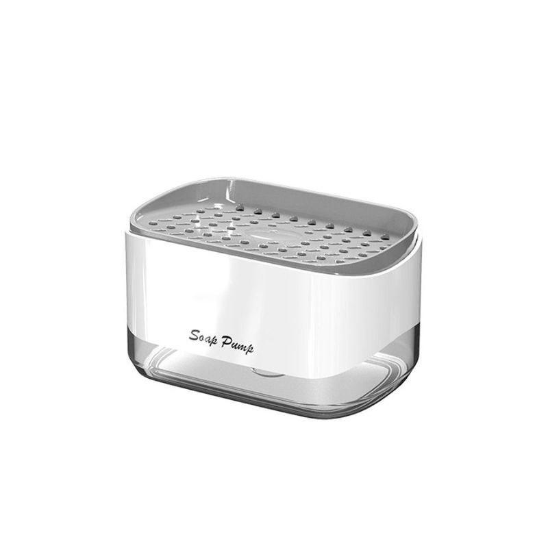 Soap Dispenser Kitchen 2in1 With Holder Sponge_voghion.com