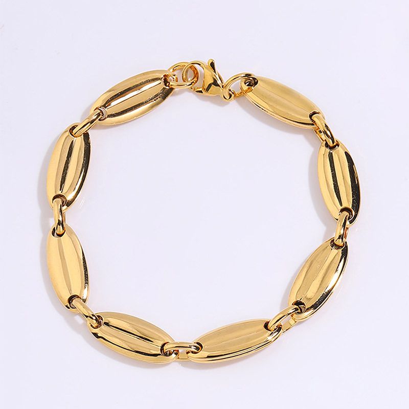 Neues Titan ING Style Galvanisiertes Echtgold Edelstahl Elegantes DIY-Armband für Herren_voghion.com