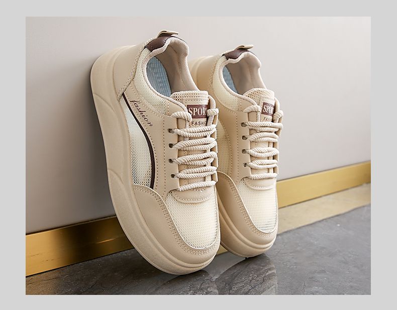 summer Hollow Single White Student Casual Shoes_voghion.com