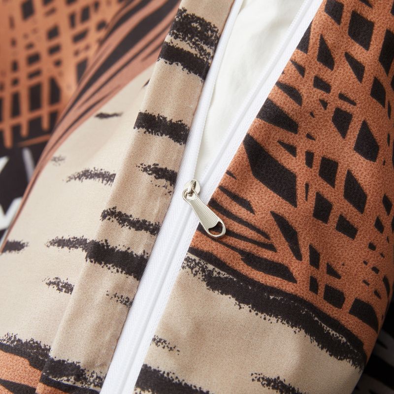 Soft Fiber Plaid Leopard Zebra Print Quilt Cover Duvet Cover Home Textile Bedding Three Piece Set_voghion.com