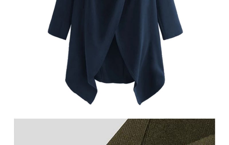 Pulse Foreign Trade Europe et Amérique Vente flash Cape Street Col montant Couleur unie Manches longues Coupe asymétrique Mode Homme_voghion.com