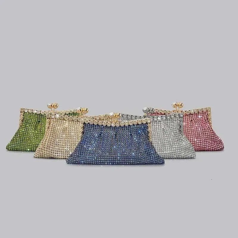 Designer 2025 Fashion Rhinestone Clutch For Women Shinny Dias Evening Party Purses Bag_voghion.com