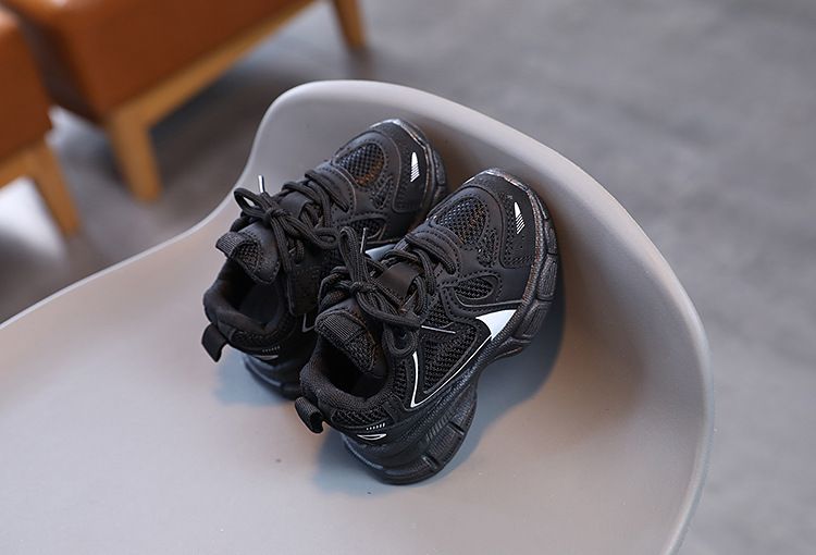 Spring and Autumn Children Sports Unisex Kids Sneakers Mesh Upper Breathable Basketball Shoes Tennis Casual Flats_voghion.com