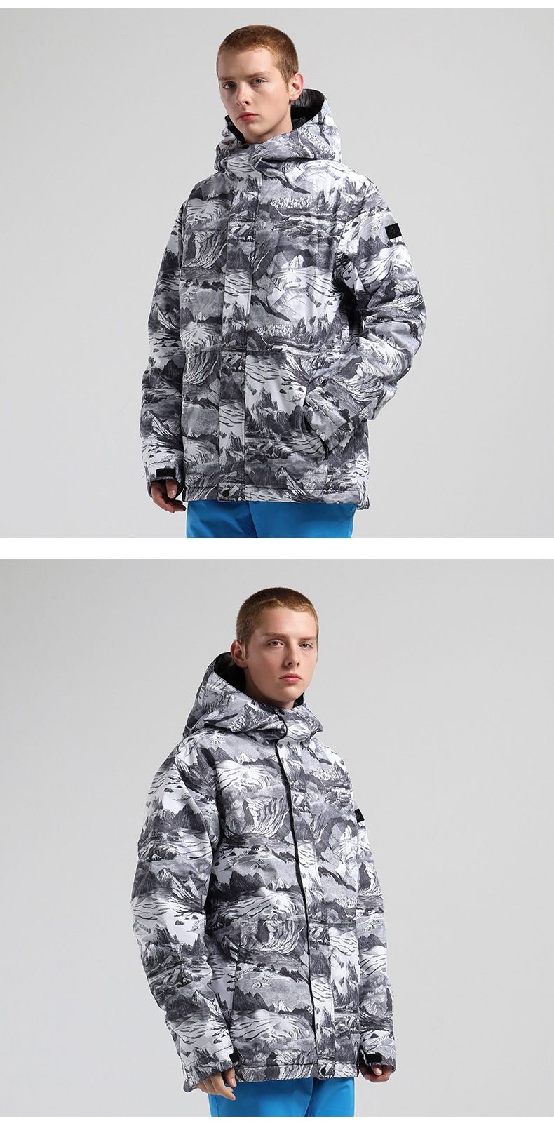 001 001 Restbestand Skijacke Herren Top Outdoor Ausrüstung Wasserdicht Snowboard Erwachsene Warmer Mantel Winddichter Schneeanzug_voghion.com