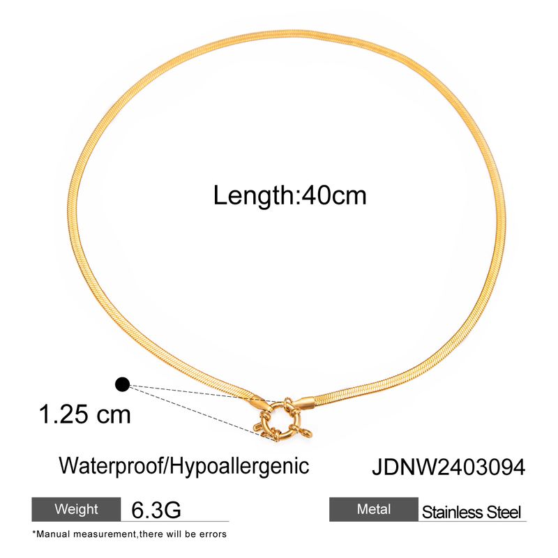 2025 Neuheiten Uworld Mode Edelstahl 18 K Kette Halskette Charme Metall Textur Kragen Schmuck Titan Wasserdicht Collier Femme_voghion.com
