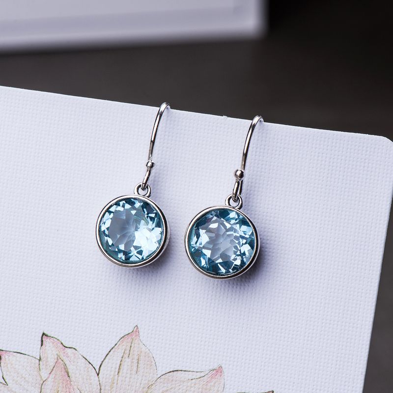 Gioielli alla moda, orecchini quadrati in cristallo austriaco, blu mare, semplici, stile OL, versatili ed estivi_voghion.com