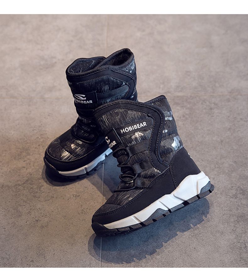 Kinder Schneeschuhe Jungen Stiefel Winter neue Samt Baumwollstiefel Baby warme Mädchen Schuhe_voghion.com