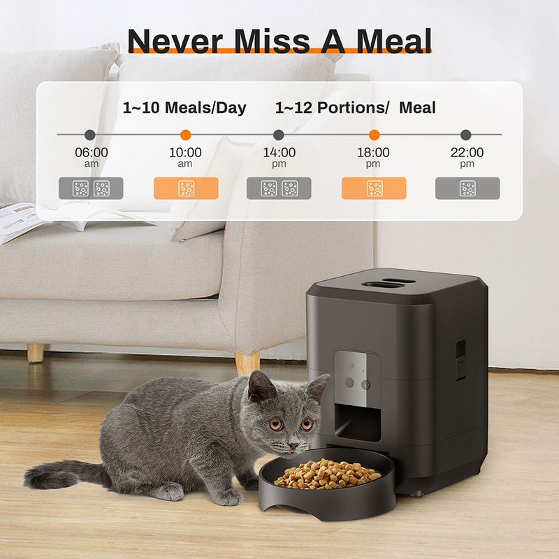 Neutral English Pet Intelligent 2L Dog Feeding Machine WIFI Timer per cibo per gatti Funzione di memoria_voghion.com