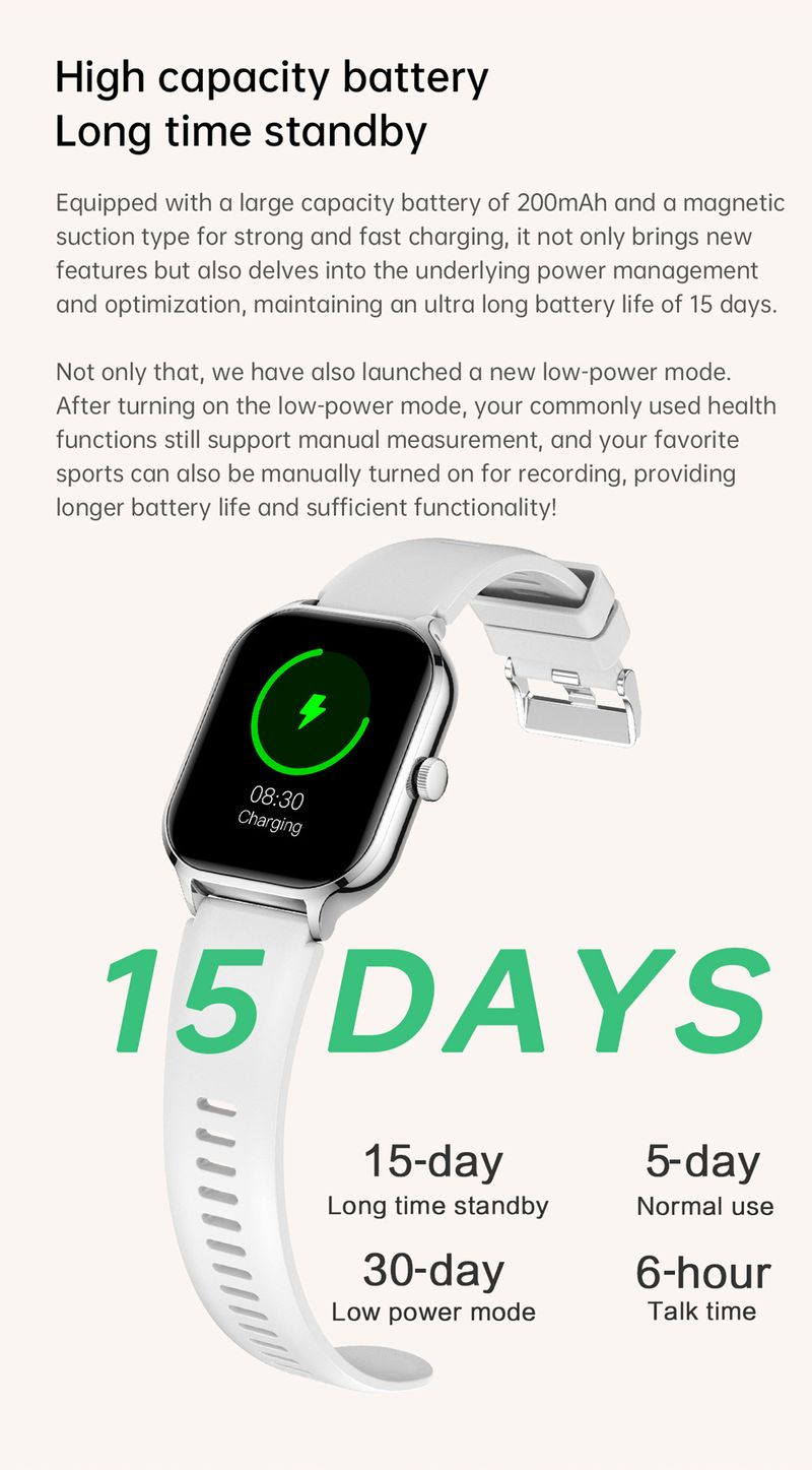 Smartwatches GtS4 Smartwatch Armband 2.01 Groot Scherm Sport Bluetooth Horloge Ring Hartslagmeter_voghion.com