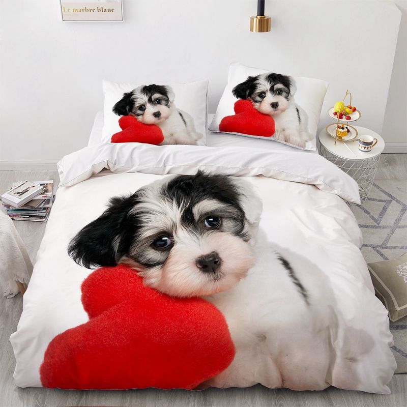 Cute animal bedding pet four set, making dog and puppy three piece set_voghion.com