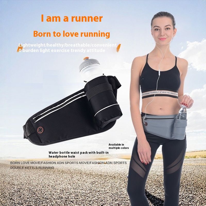 Large-capacity Waist Bag, Water Bottle Holder Running Waist Bag, Adjustable Water Bottle Waist Bag, Fitness Training ,Jogging,Hiking Waist Bag_voghion.com
