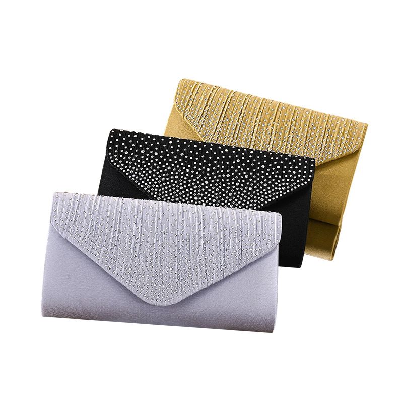 Neue Strasssteine, Clutch mit Kette, Partykleid-Abendtasche, quadratische Damentasche_voghion.com