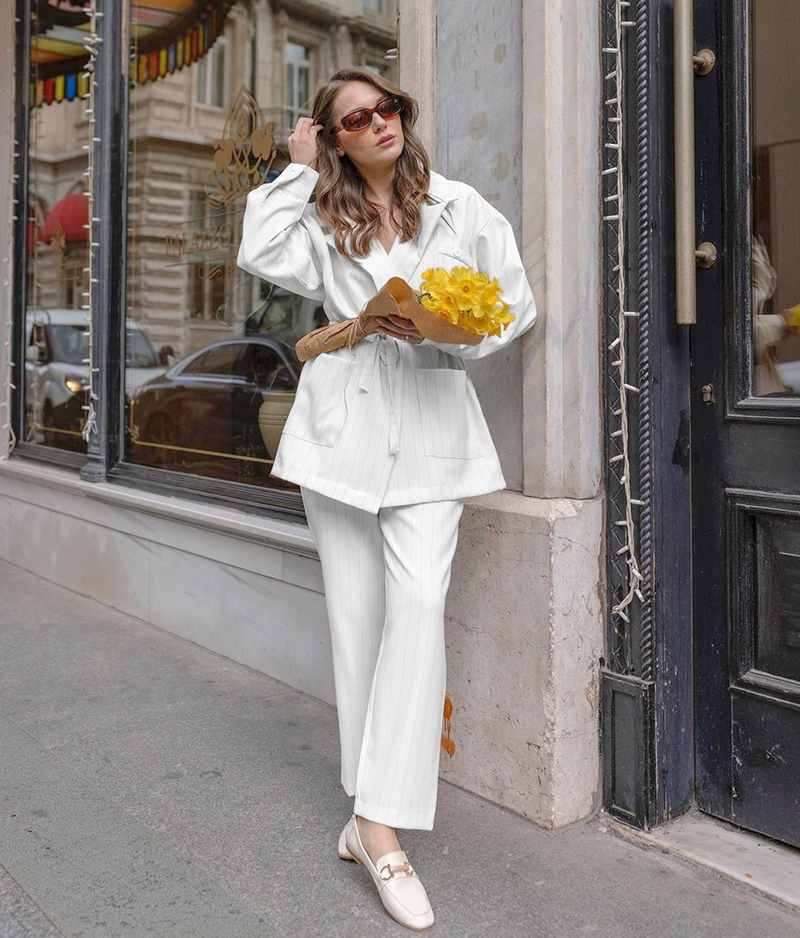 Women's suits fall new casual fashion street trend long-sleeved trousers._voghion.com