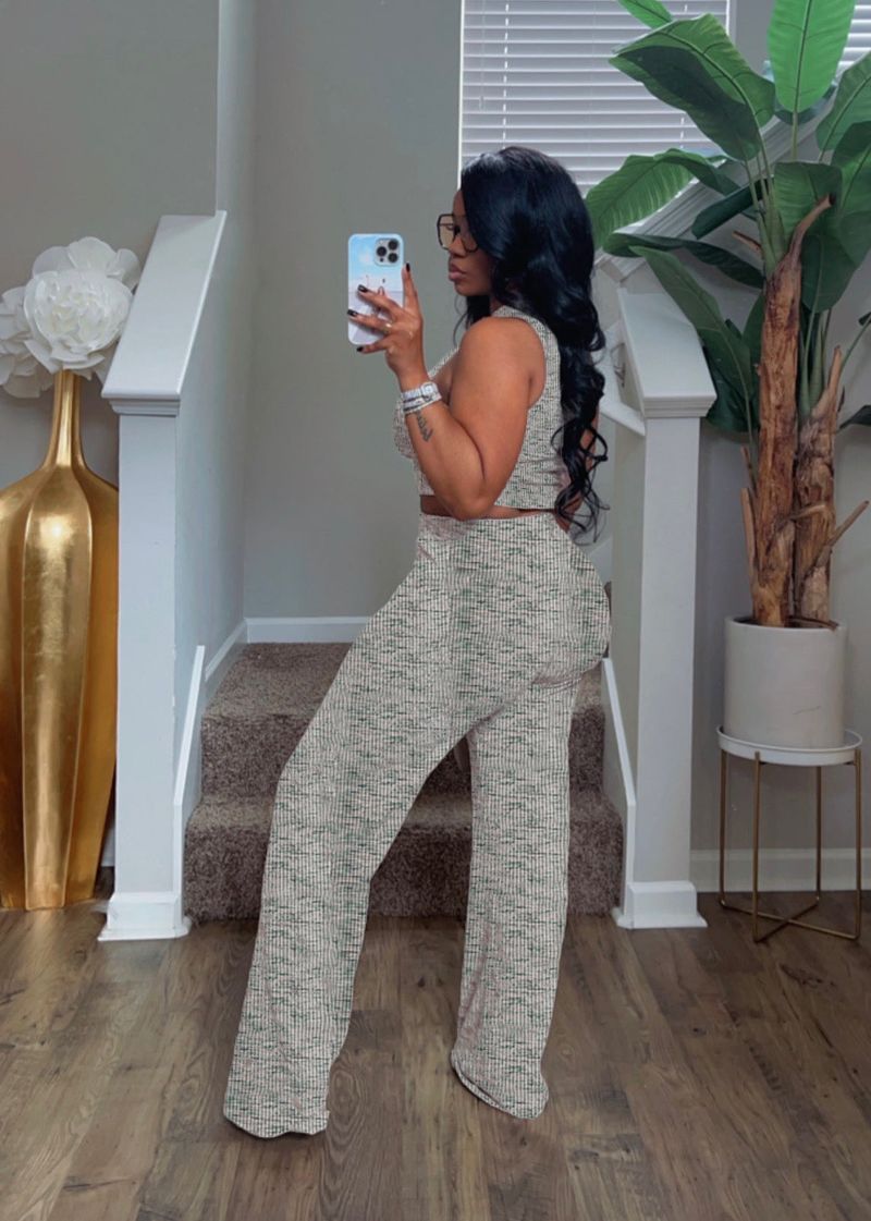 M3156 Completo due pezzi estivo da donna con pantaloni a gamba larga stampati e senza maniche_voghion.com