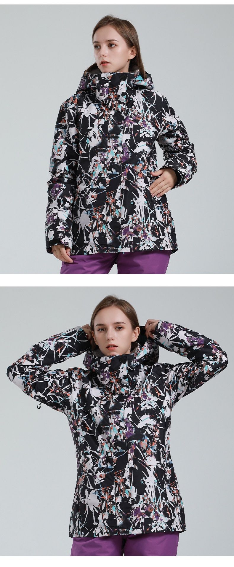 001 Nuovo sci invernale per donna, giacca da snowboard da neve calda e spessa, impermeabile e antivento, per il commercio estero_voghion.com