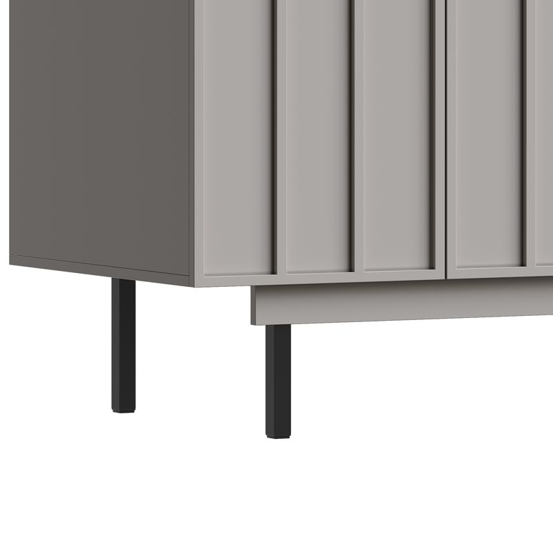 Camera da letto grigia 140x82,5 cm con design minimalista_voghion.com