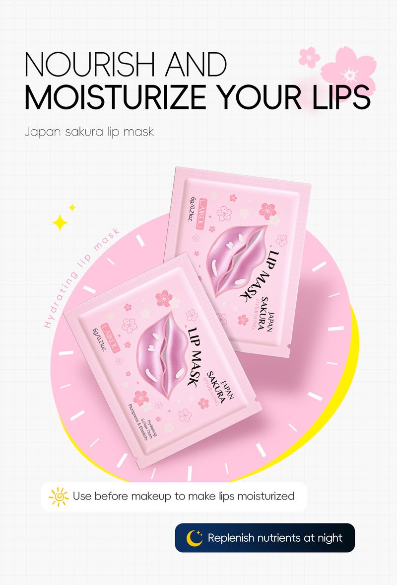 LAIKOU Sakura Lip Mask 6g Moisturizing And Hydrating Lip Cosmetics_voghion.com