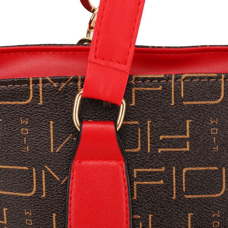 Bolsas femininas, novo estilo, moda, bolsa de mão com letras, ombro único, transversal, bolsa mãe e filho, conjunto de seis peças_voghion.com
