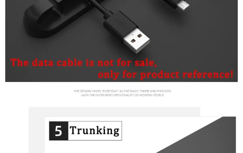 Self-Adhesive Cord Manager - Silicone Cable Organizer | No-Drill Installation | Home/Office Use | EU_voghion.com