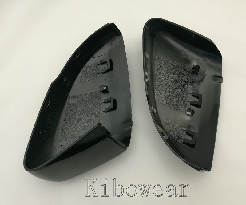 Blizgus juodas šoninio veidrodėlio dangtelis, skirtas VW Polo 6R 6C MK5 V 2009 2013 2014 2016 2017 2015 su posūkio žibintais_voghion.com