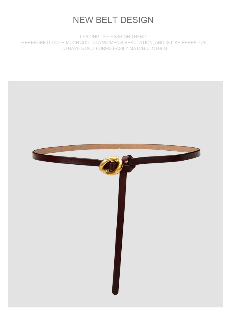 Neuer Ledergürtel, schmaler Taillengürtel für Damen, Dekoration mit Kleid, schmaler Gürtel, kleine Taillenkette im duftenden Stil, Retro-Taillengürtel und Accessoires_voghion.com
