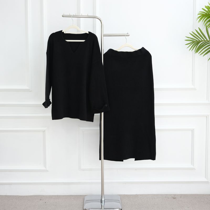 Damenbekleidung Loriya Türkisch inspiriertes gestricktes zweiteiliges Set – Dicker Komfort für Herbst und Winter_voghion.com