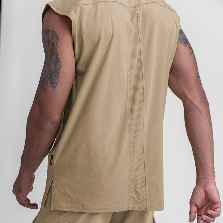 Man's clothing Men's tank top loose crew-neck sports vest men's quick drying breathable base top_voghion.com