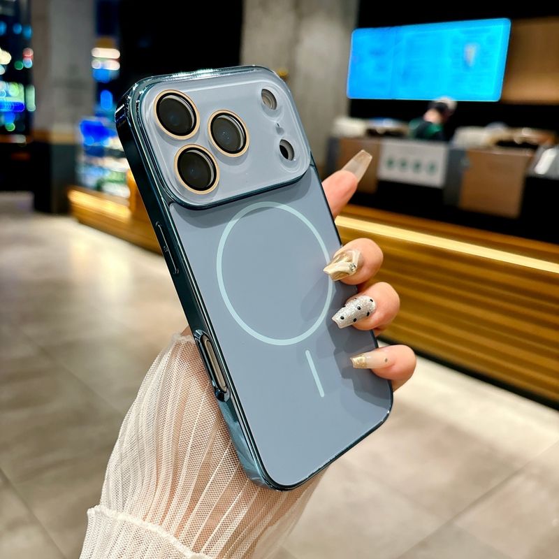 Luxury AG Nano Tempered Glass For Magsafe Case For IPhone 17 Air 16 15 14 13 12 11 Pro Max Plus Magnetic Wireless Charge Cover_voghion.com
