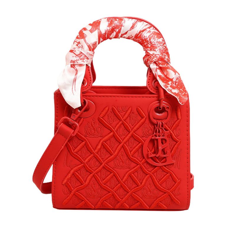 Borsa a tracolla monospalla di alta qualità da donna, nuova moda, con sciarpa, versatile e ricamata, raffigurante la principessa Diana_voghion.com