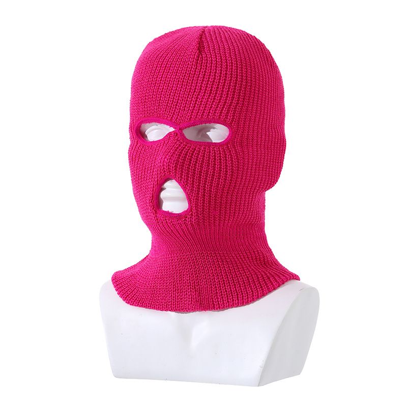 Winter warme stricken Balaclava Hut Stricken Kopf Drei-Loch-Mütze Ski-Maske_voghion.com