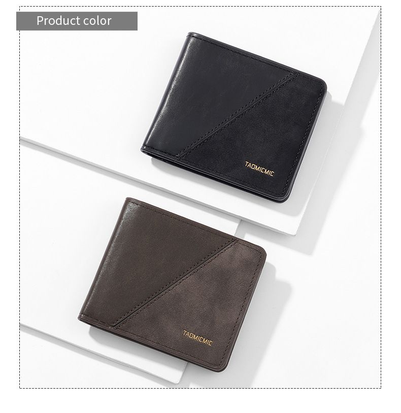 Men's Vintage Leather Wallet - Slim Bifold With Money Clip, 12 Card Slots & Large Capacity, Durable Stitched Design_voghion.com
