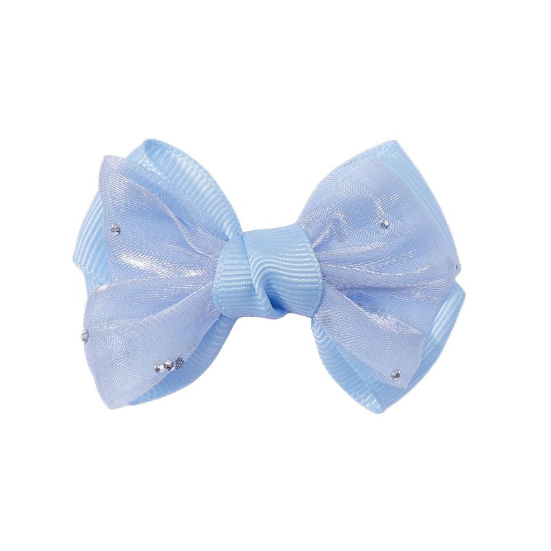 Lot de 12 pinces à cheveux en mousseline de soie avec nœuds diamantés de 6,3 cm pour enfants et filles, épingles à cheveux en ruban, accessoires pour cheveux, vente en gros_voghion.com