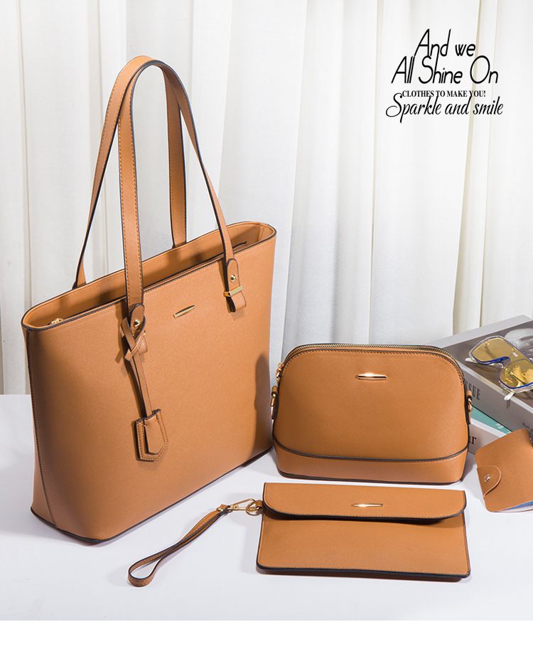 Vielseitiges Mutter-Tochter-Tragetaschen-Set – Große Umhängetasche aus PU-Leder mit mehreren Fächern und Organisationsfächern_voghion.com