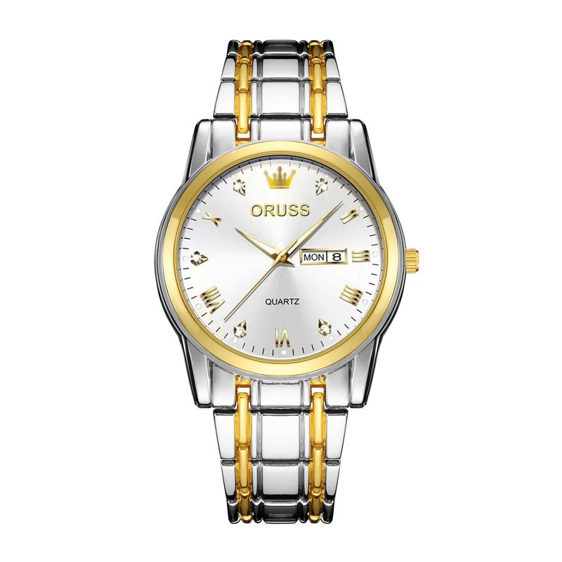 Fully Automatic Quartz Electronic Watch Luminous Waterproof With Calendar Inlaid Diamond Business Men's Wristwatch_voghion.com